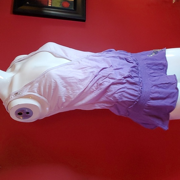 Size M - Language Los Angeles Designer brand Plunging Tunic Beach Coverup Top - Picture 2 of 12